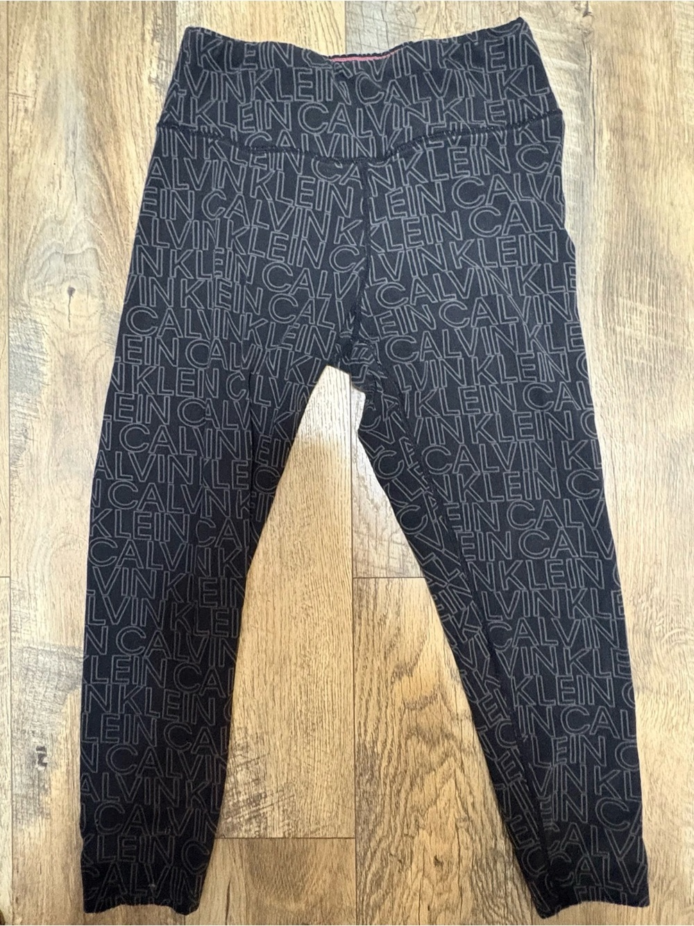 Calvin Klein Black All-Over Logo Leggings